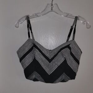 Honey Punch Monochrome Chevron Camisole